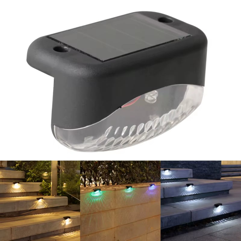 Garden Landscape Step Lights Outdoor Lighting Fence Lamp Waterproof Solar Power Balcony Lighting Lamps Home Small Night Light