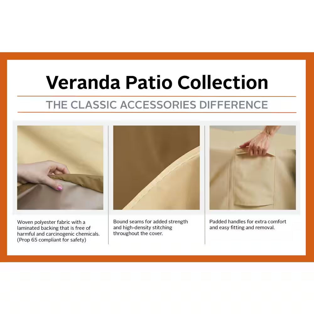 Veranda 140 In. L X 70 In. D X 35 In. H Full Coverage General Purpose Patio Furniture Cover