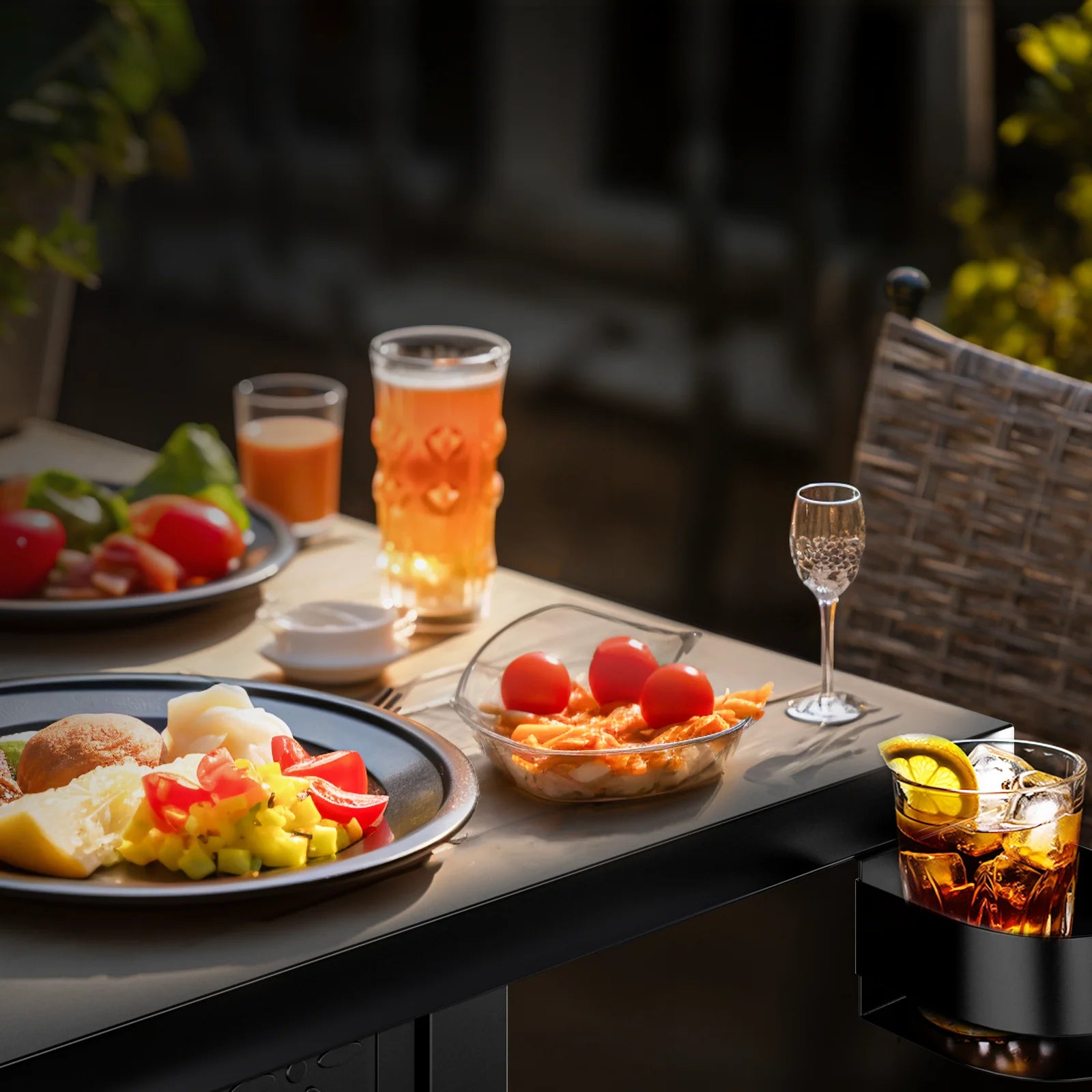 32" Gas Fire Pits with Cup Holders for Outside, 50,000 BTU Propane Fire Pit Table with Lid and Lava Rock, Black