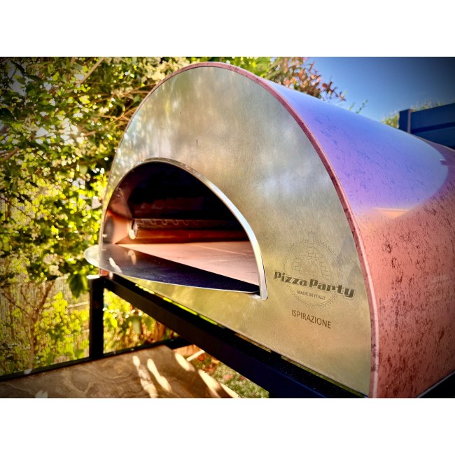 Pizza Party Ispirazione Big Outdoor Gas Pizza Oven (Antique Copper) & Cover