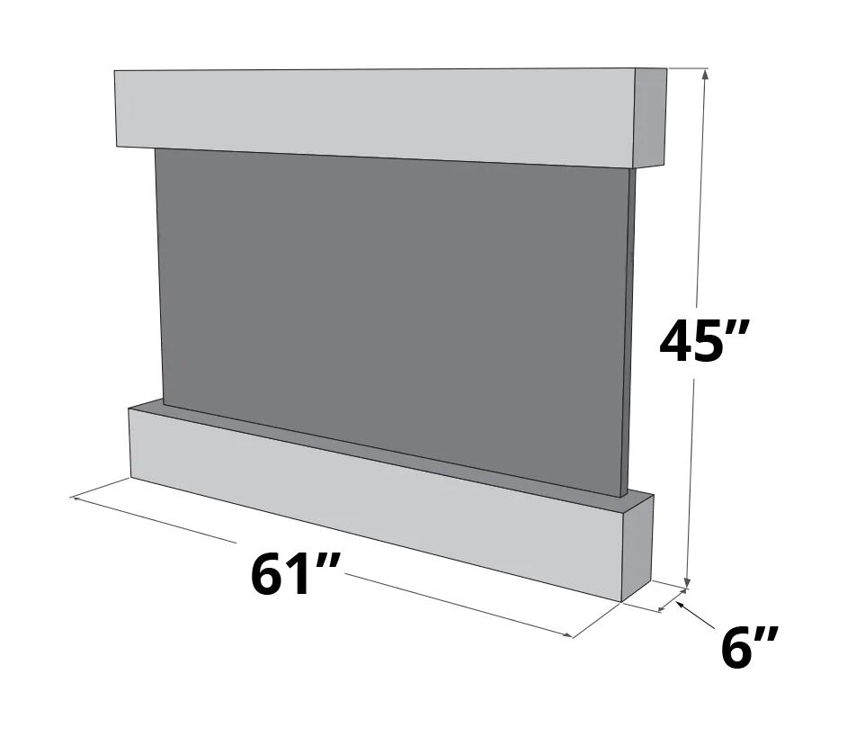 Adagio Teton Falls Wall Mounted Water Feature (61” x 45” x 6”)