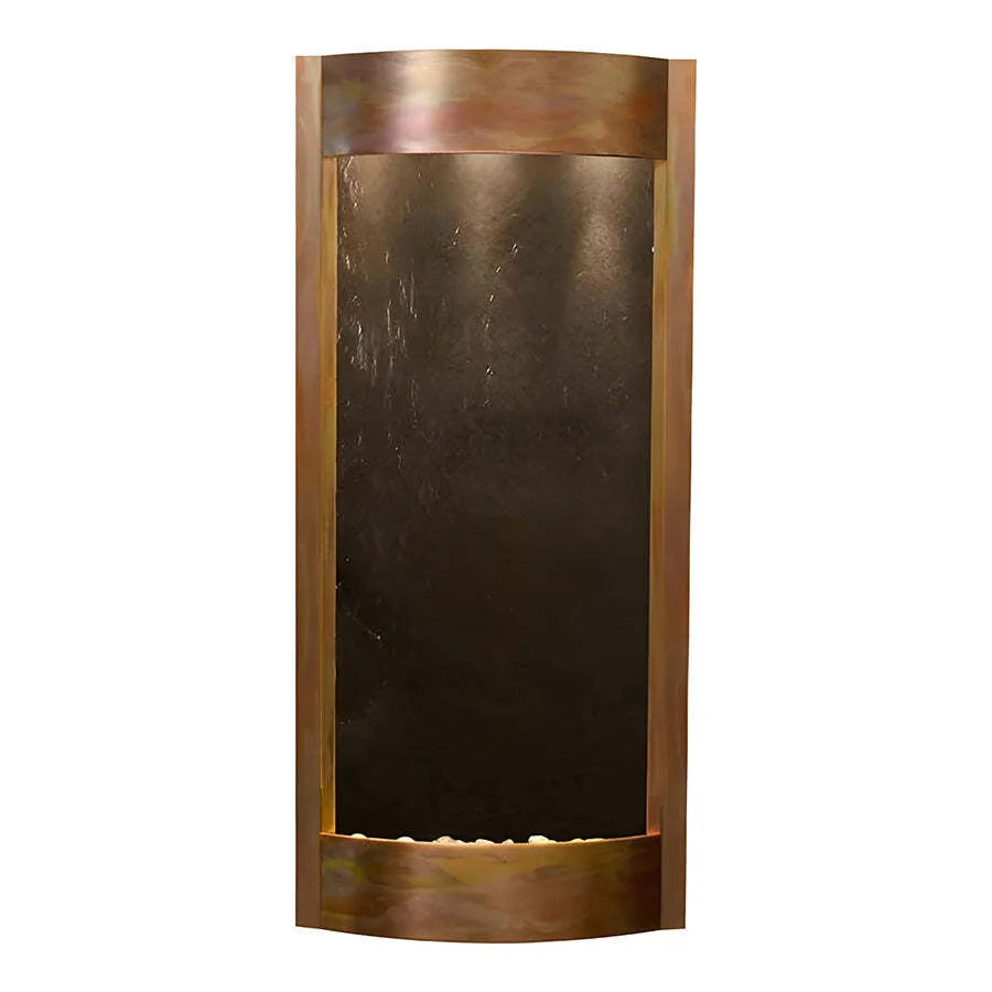 Adagio Pacifica Waters Wall Mounted Water Feature (32” x 69” x 6”) - Green Slate / Blackened Copper