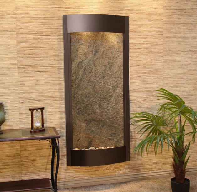 Adagio Pacifica Waters Wall Mounted Water Feature (32” x 69” x 6”) - Black