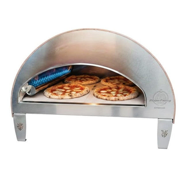 Pizza Party Ispirazione Big Outdoor Gas Pizza Oven (Antique Copper) & Cover