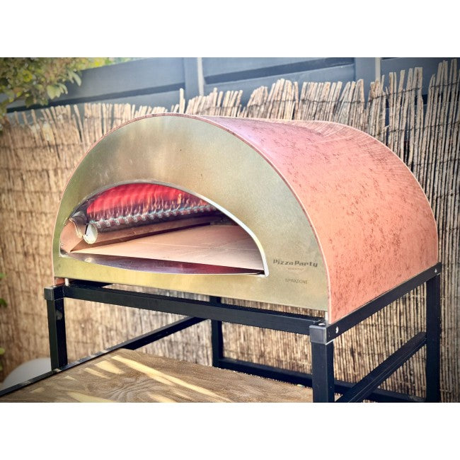 Pizza Party Ispirazione Big Outdoor Gas Pizza Oven (Antique Copper) & Cover