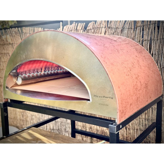 Pizza Party Ispirazione Big Outdoor Gas Pizza Oven (Antique Copper) & Cover