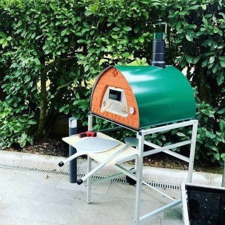 Pizza Party 70x70 Outdoor Wood-Fired Pizza Oven (Green)
