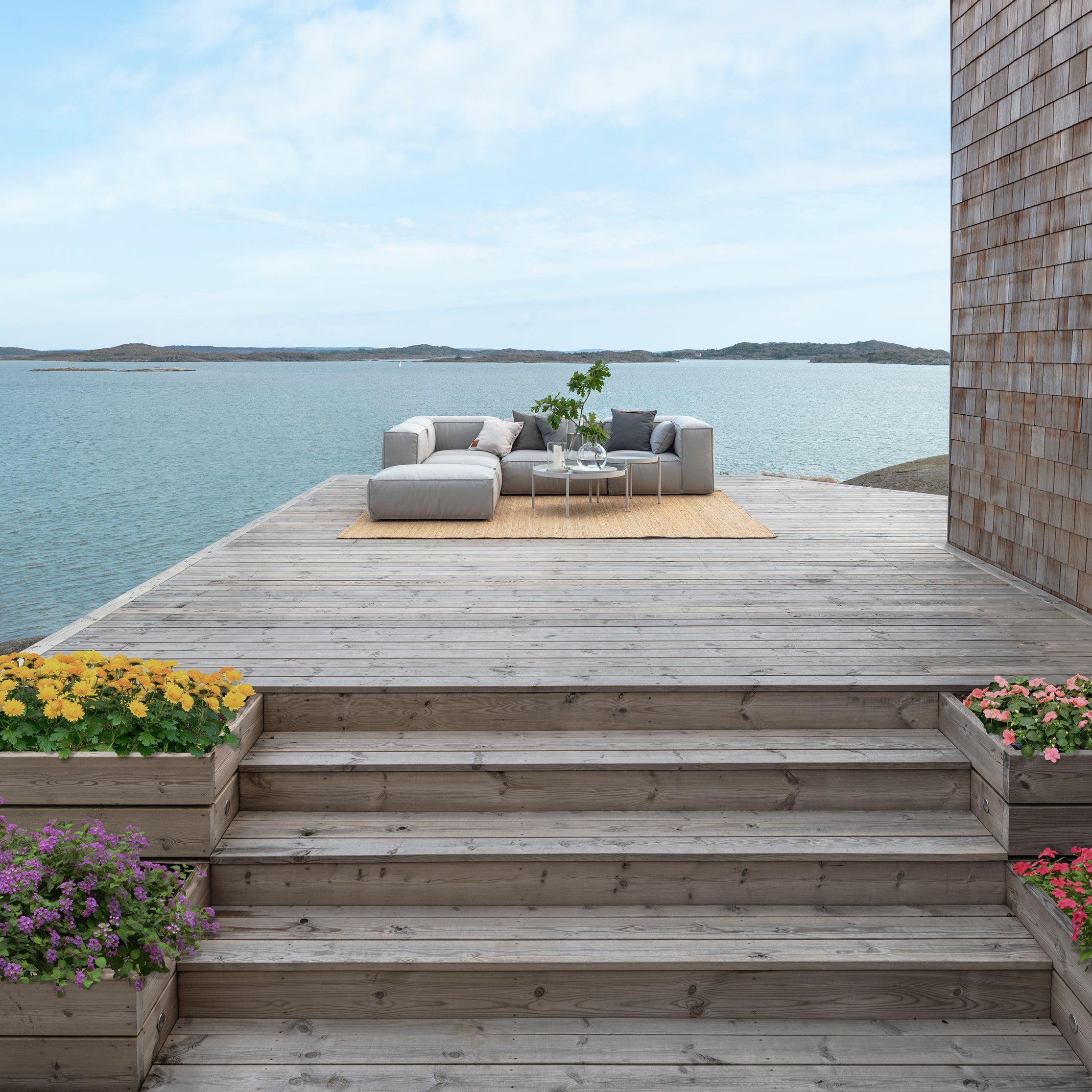 Skargaarden Asker 3-Seater Outdoor Sofa with Ottoman