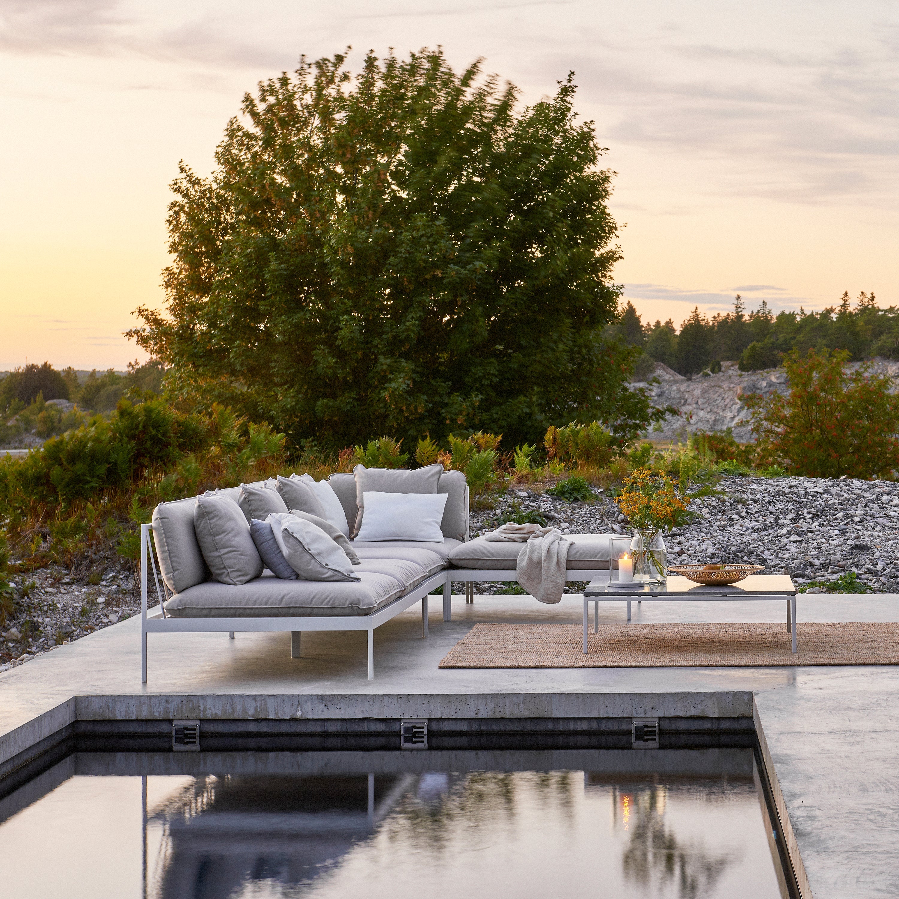 Skargaarden Bonan Lounge End Outdoor Ottoman